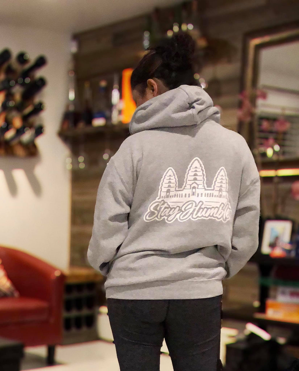 Stay Humble Hoodie Grey