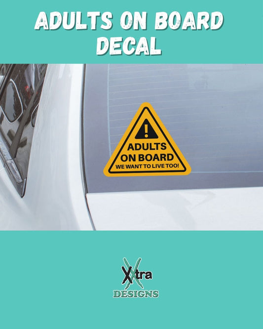 Adults On Board Car Decal