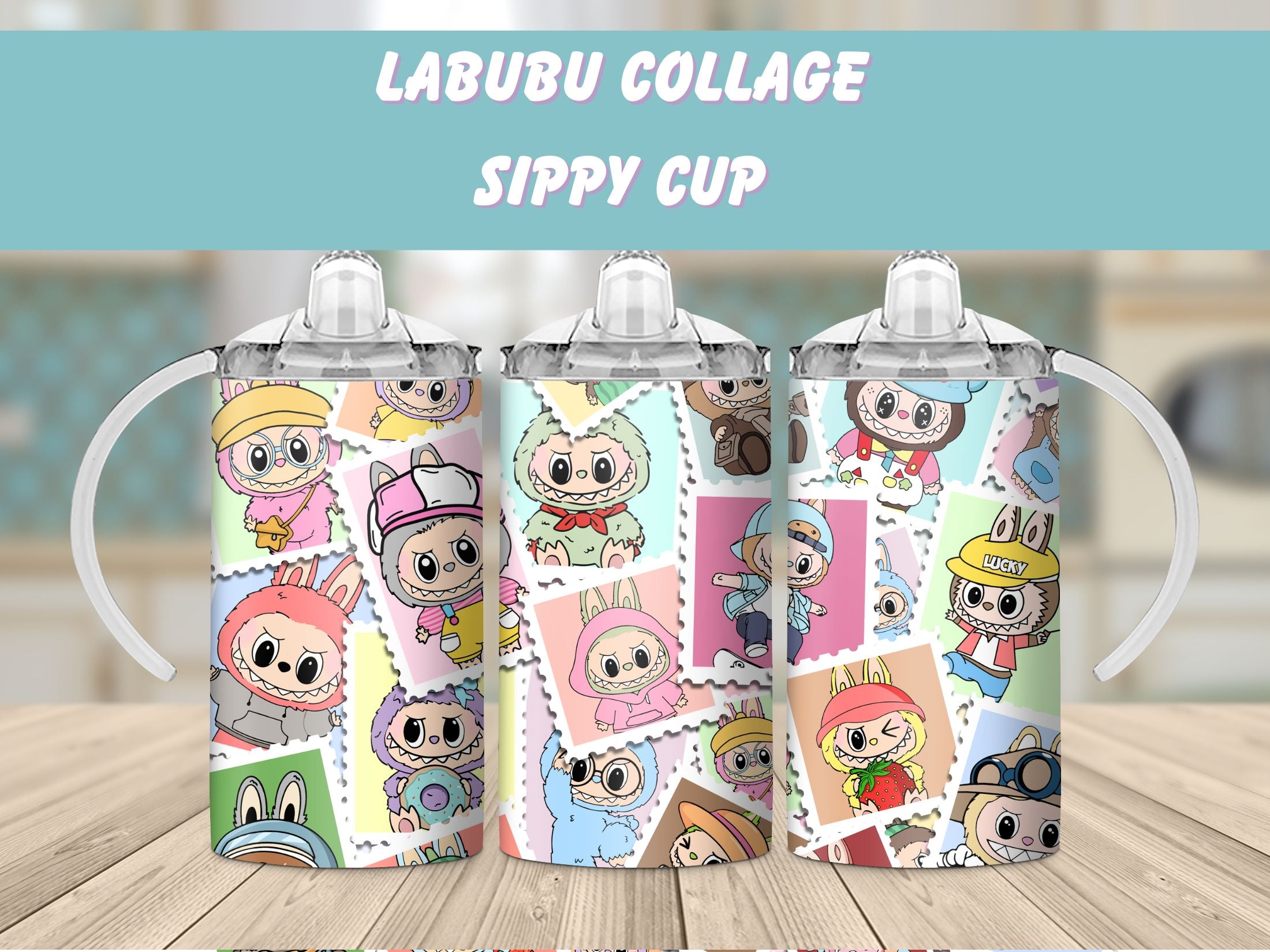 Labubu Collage Sippy Cup