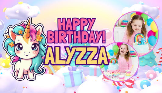 Unicorn Birthday Banner