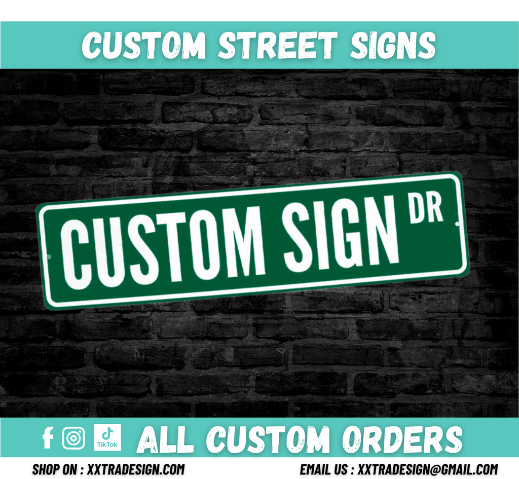 Custom Street Sign – Personalized Room Décor