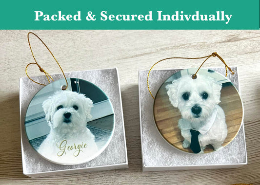 Custom Pet Ceramic Ornament - 3.5 Inch Circle