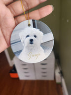 Custom Pet Ceramic Ornament - 3.5 Inch Circle