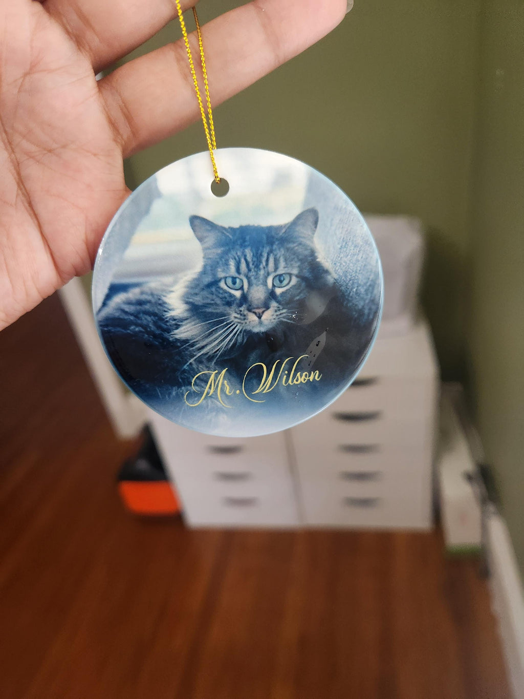 Custom Pet Ceramic Ornament - 3.5 Inch Circle