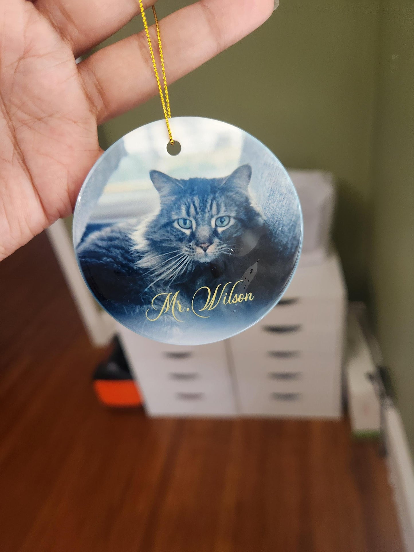 Custom Pet Ceramic Ornament - 3.5 Inch Circle
