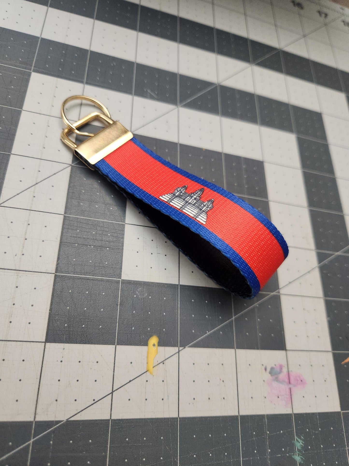 Cambodian Flag Keychain & Wristlet