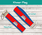Cambodian Flag Keychain & Wristlet