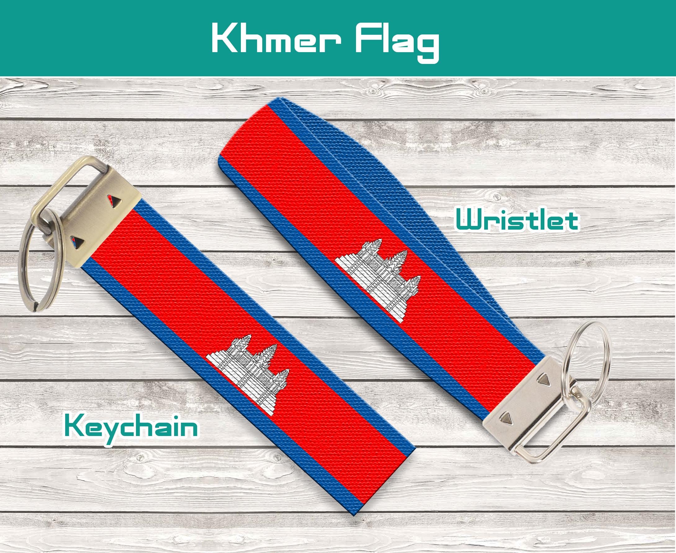 Cambodian Flag Keychain & Wristlet