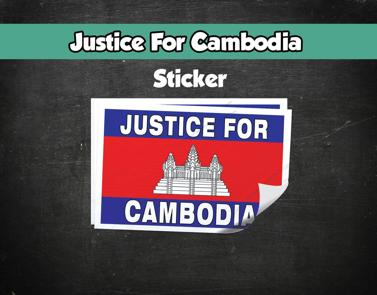 Justice for Cambodia Sticker