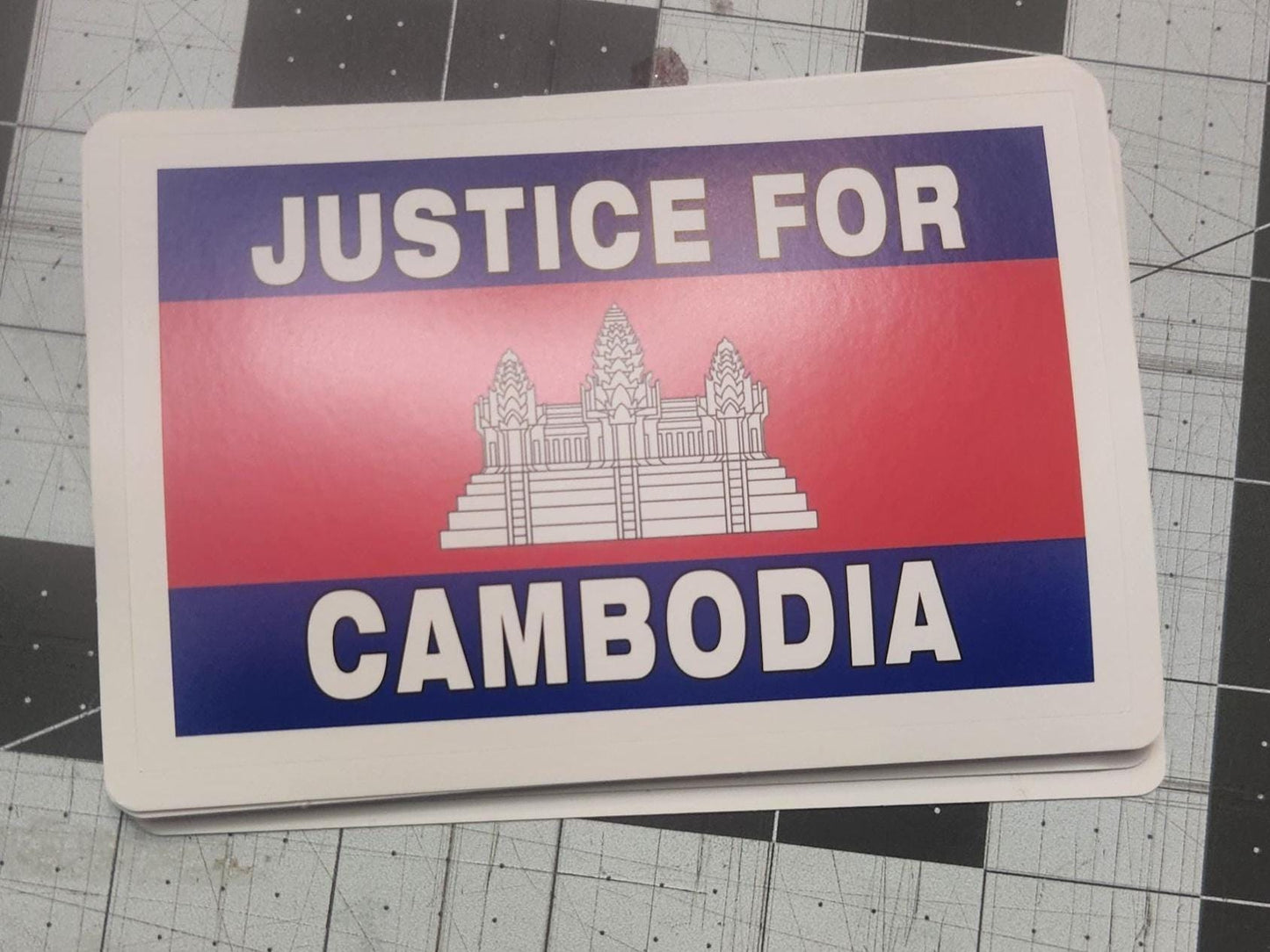 Justice for Cambodia Sticker
