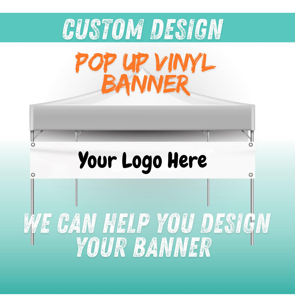 Custom Pop-Up Vinyl Banner – Vendor & Tent Banners with Grommets