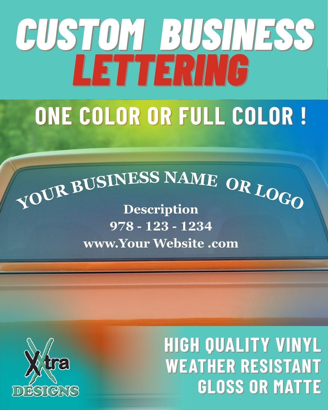 Custom Business Lettering - Vinyl Decals