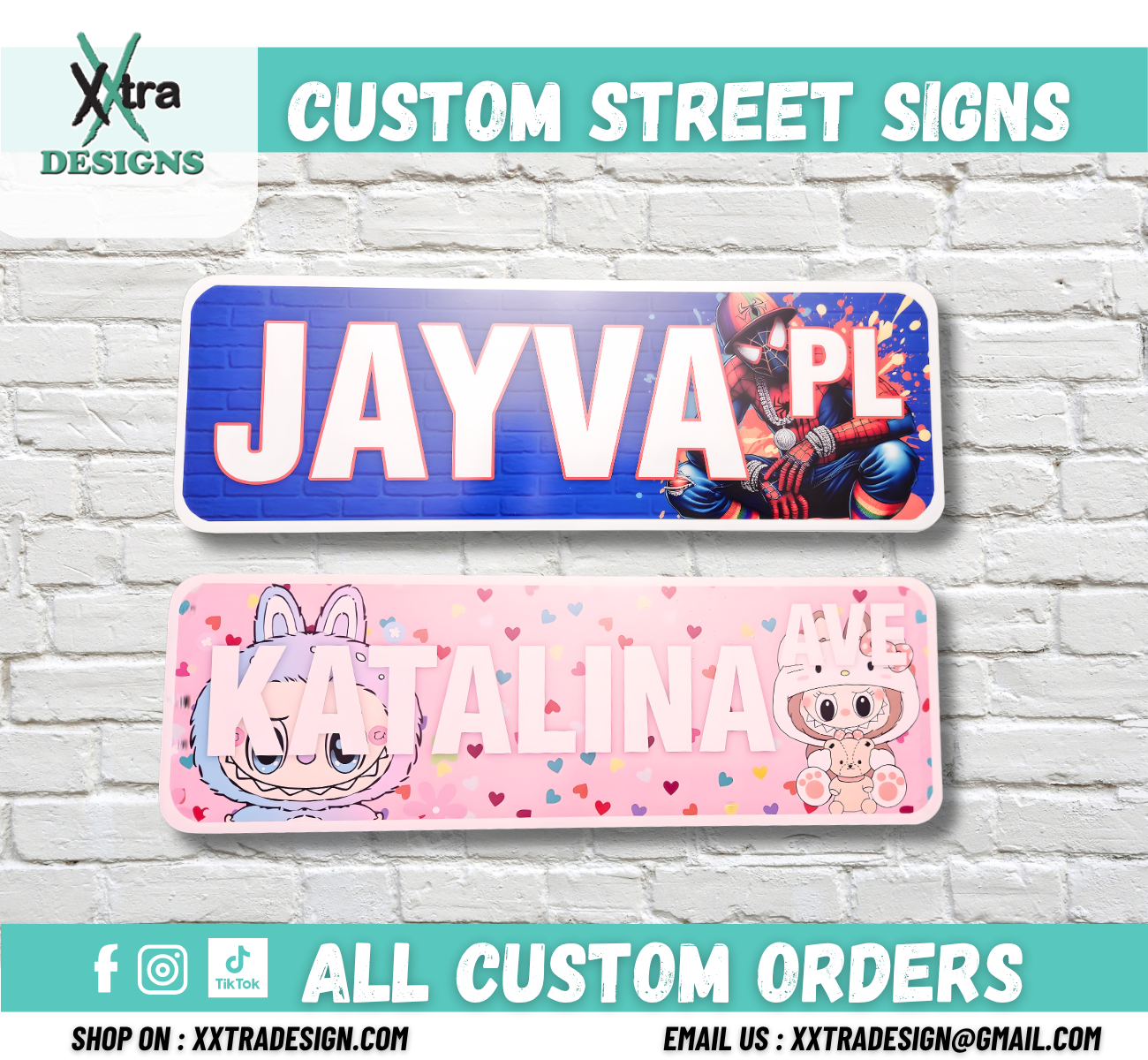 Custom Street Sign – Personalized Room Décor